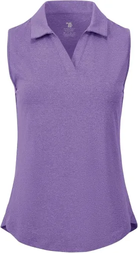 BGOWATU Women's Sleeveless Golf Polo Shirts Collared V Neck Tennis Tank Tops UPF 50  Quick Dry Lightweight