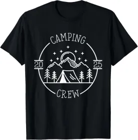 Camping Cousin Crew 2025 Family Reunion Campout Adventure T-Shirt