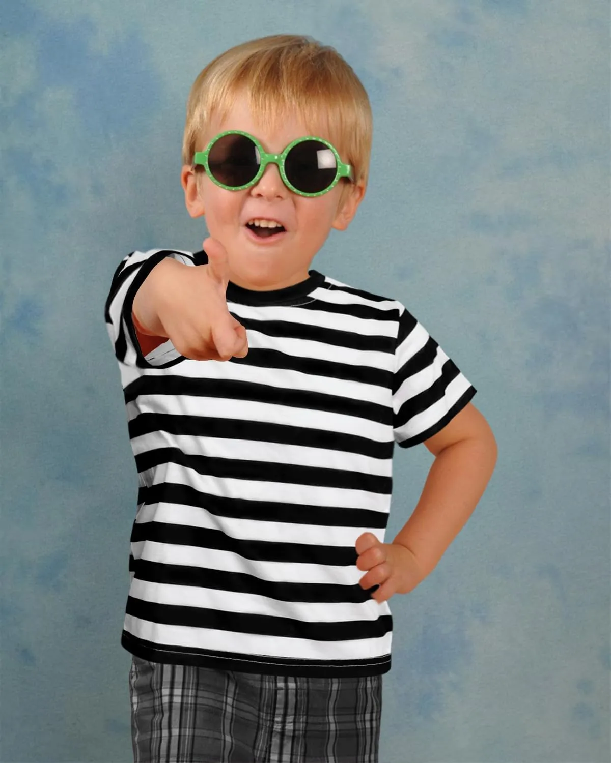 Kids Striped T Shirt, Boys Girls Short Sleeve T-Shirts, Crewneck Tee for Kids 3-12 Years