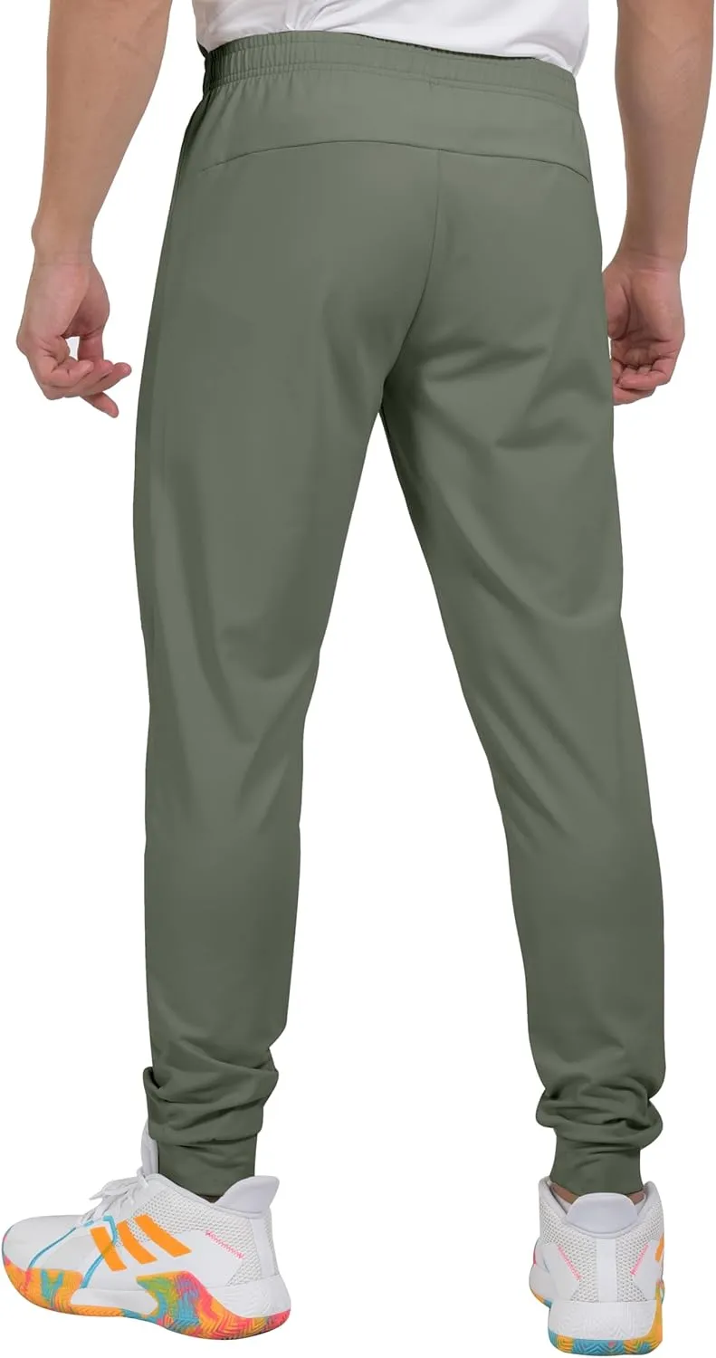 Little Donkey Andy Men's Lightweight Tapered Joggers, Quick-Dry Stretch Athletic Track Pants for Running, Gym, and Training