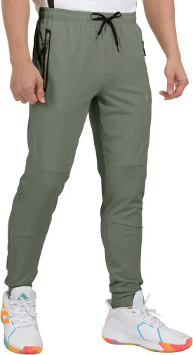 Little Donkey Andy Men's Lightweight Tapered Joggers, Quick-Dry Stretch Athletic Track Pants for Running, Gym, and Training