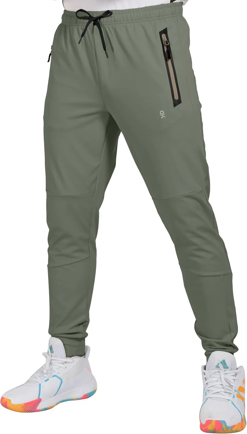 Little Donkey Andy Men's Lightweight Tapered Joggers, Quick-Dry Stretch Athletic Track Pants for Running, Gym, and Training