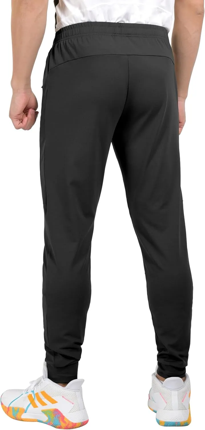 Little Donkey Andy Men's Lightweight Tapered Joggers, Quick-Dry Stretch Athletic Track Pants for Running, Gym, and Training