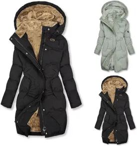 Long Winter Coats for Women Waterproof Fleece Lined Warm Long Puffer Jacket Thicken Parka Outwear With Fur Hood