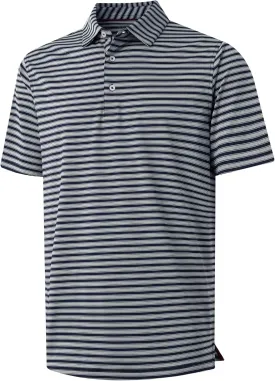 M MAELREG Golf Shirts for Men Short Sleeve Dry Fit Casual Striped Performance Moisture Wicking Collared Mens Polo Shirts