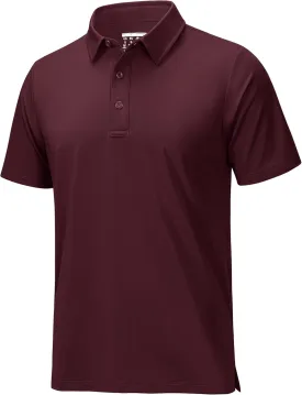 MAGCOMSEN Men's Polo Shirts Short Sleeve Dry Fit Golf Shirts Moisture Wicking Performance Athletic Casual Collared Shirt