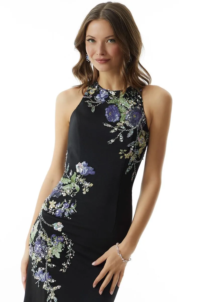 MGNY Madeline Gardner Embroidered Evening Dress 73006