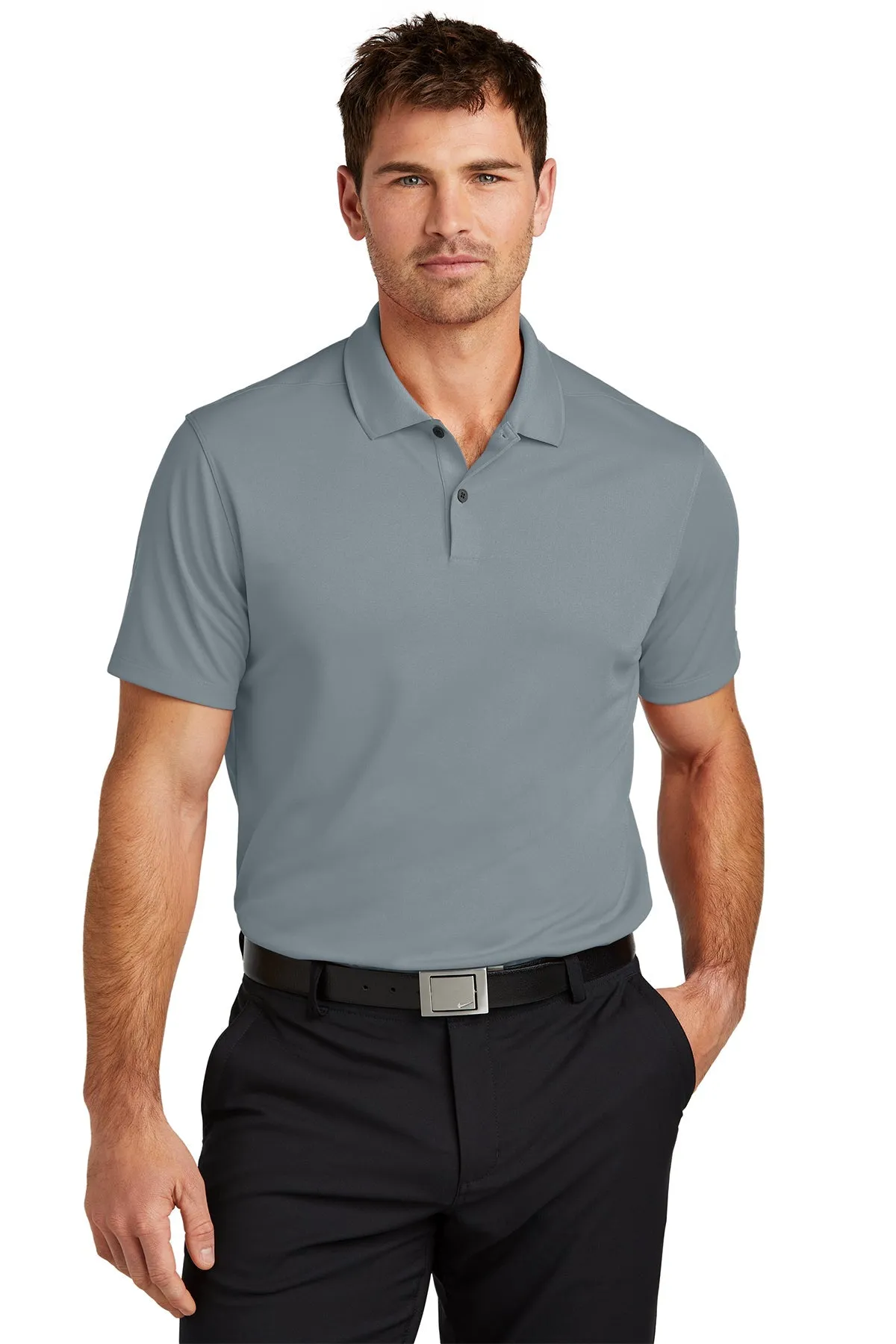 Nike Victory Solid Custom Polos, Cool Grey
