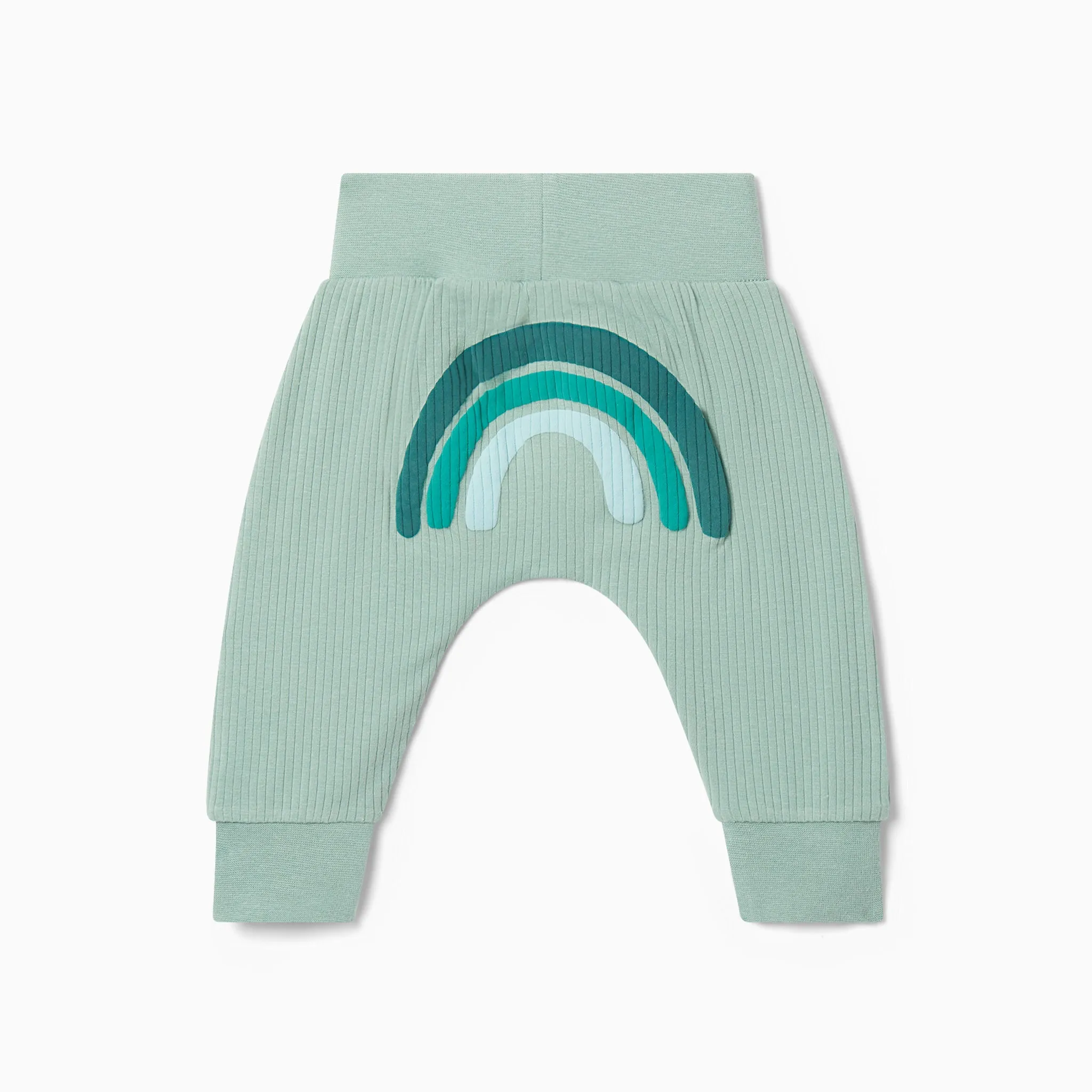 Rainbow Short Sleeve Bodysuit & Ribbed Joggers Outfit