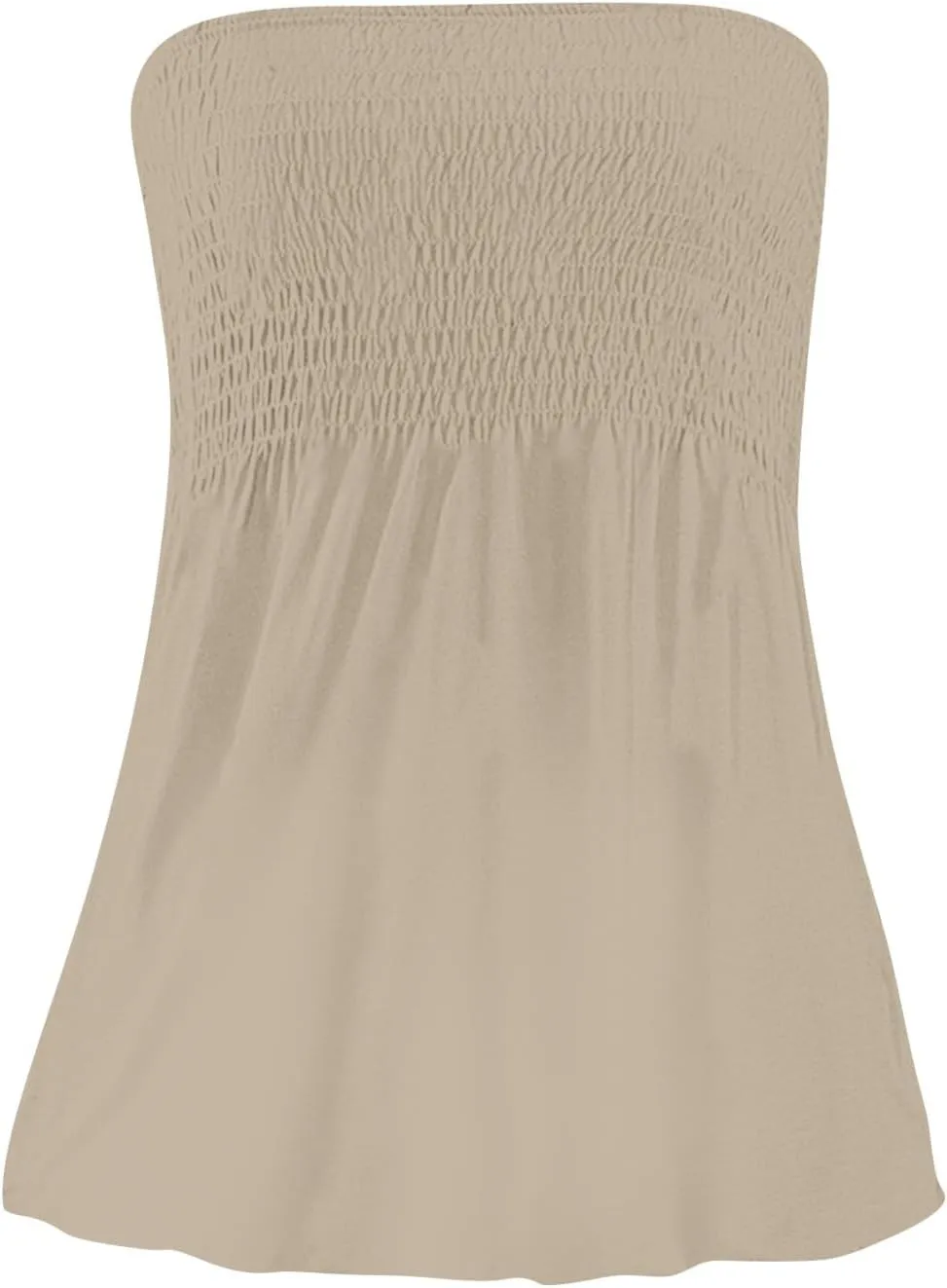 Sexy Tank Tops for Women Summer Strapless Tube Top Flare Hem Bandeau Backless Funny Shirts Holiday Sleeveless Blouse