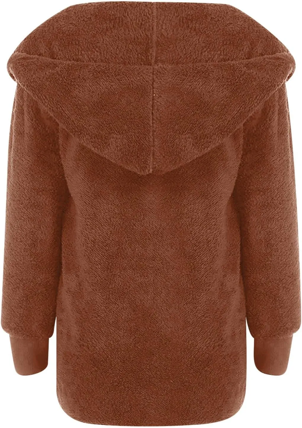 TANGNADE Sherpa Jacket Women with Hood Fleece Fuzzy Hooded Casual Coats Winter Cardigan Open Front Coat Outwear