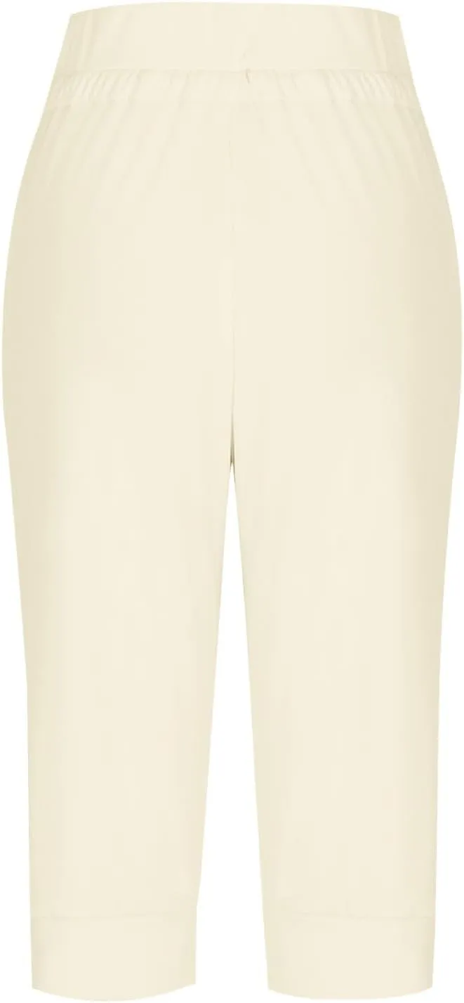 Women Capri Pants High Waist Yoga Crop Athletic Trousers Straight Leg Pants Capris Sweatpants Casual Joggers
