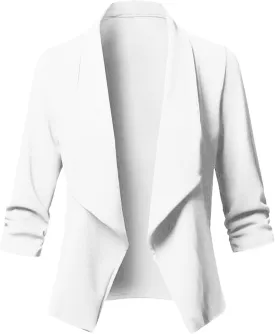 Women's Business Casual Blazers Lightweight Office Jacket Plus Size Open Front Blazer Cropped Blazer Dressy Jackets
