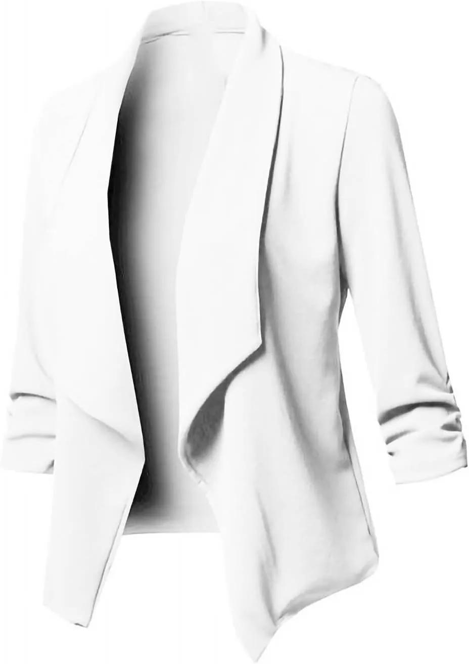 Women's Business Casual Blazers Lightweight Office Jacket Plus Size Open Front Blazer Cropped Blazer Dressy Jackets