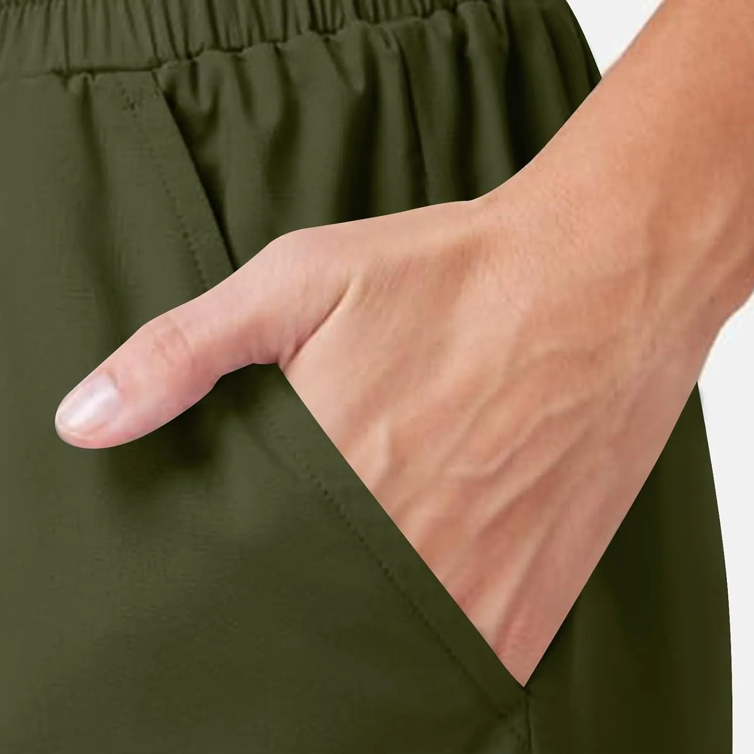 Womens Quick Dry Cargo Jogger Pants Drawstring Waist Light Hiking Travel Utility Trousers Summer Outdoor Active Pant