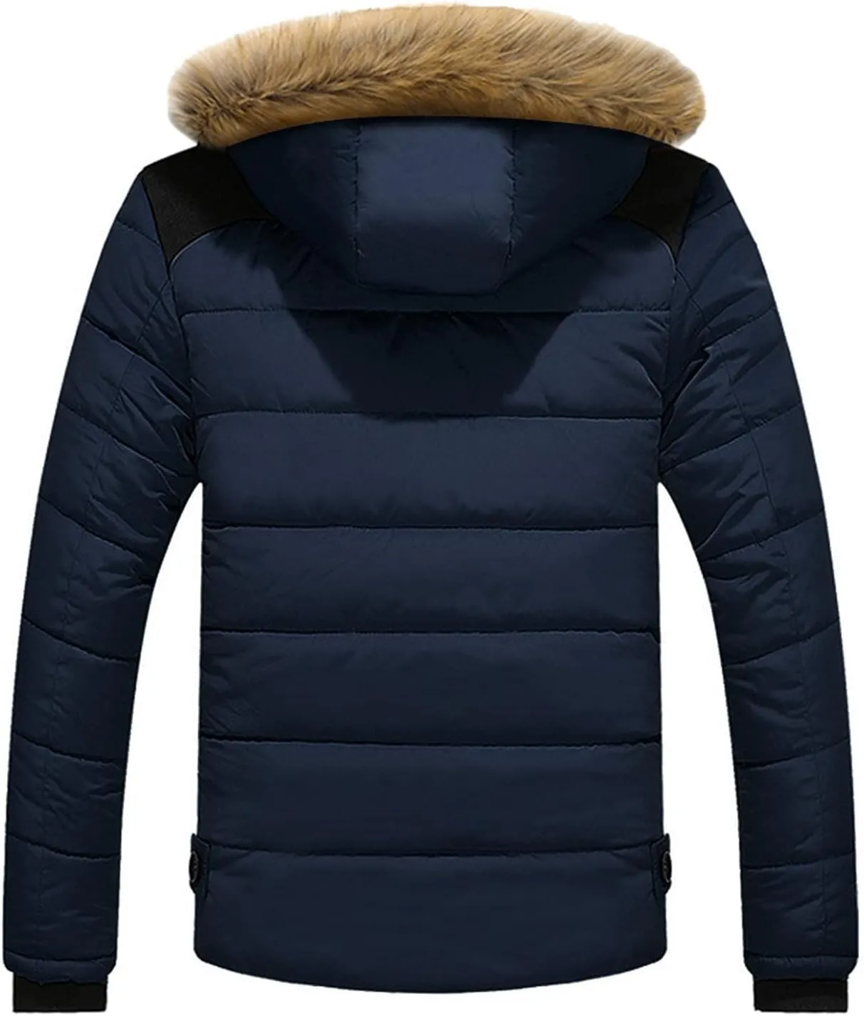Ymosrh Jackets for Men Outdoor Warm Winter Thick Jacket Hooded Coat with Zipper Pocket Jackets